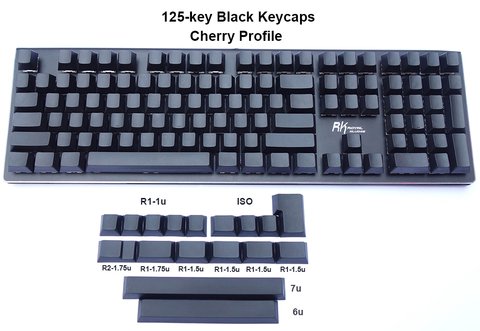NPKC 125-key Single Color Cherry Profile Blank Thick PBT Keycaps ANSI ISO for Cherry MX Switches of Mechanical Keyboard ► Photo 1/6