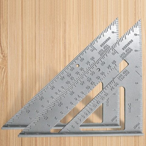 Measurement Tool Square Ruler Aluminum Alloy Speed Protractor Miter For Carpenter Tri-square Line Scriber Saw Guide ► Photo 1/6