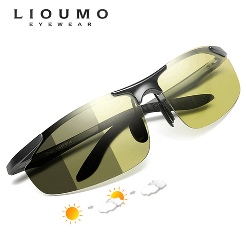 Photochromic Sunglasses Men Women Day Night Vision Driving Polarized Discoloration Eyewear Chameleon Sun Glasses Anti-Glare Lens ► Photo 1/6