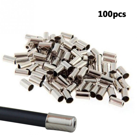 50/100Pcs/Lot Silver Bicycle Mountain Bike Riding Parts Shifter Cycling Accessories Cord End Covers Brake Line Cap Cable Caps ► Photo 1/6