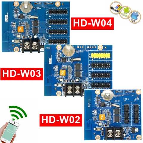 HD-W02 HD-W03 HD-W04 Wifi Led Control Card  Wireless P10 led Controller Support Phone App Android System Pad Sending Message ► Photo 1/6