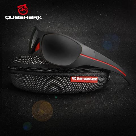 QUESHARK Polarized Sunglasses Fishing Eyewear Trekking Glasses Hiking Running Golf Sport Sunglasses TR90 Frame HD QE24 ► Photo 1/6