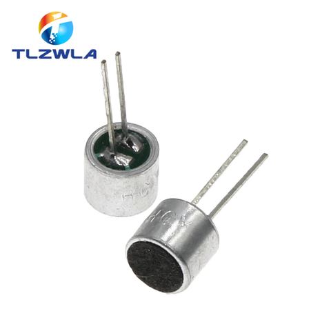 10PCS 6*5mm MIC Capsule Electret Condenser Pickup Microphone 52DB Tape Pin Mitophone 6050 Electret Sensitivity 56-58 ► Photo 1/3