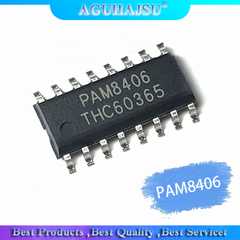 5pcs/lot PAM8406DR PAM8406 SOP16 molewei stereo audio amplifier IC ► Photo 1/1