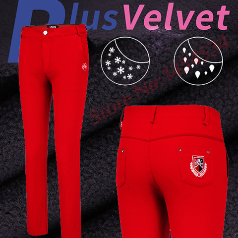 Send Scoks! Plus Velvet Lady Slim Fit Trousers Autumn Winter Clothing Sports Tennis  Golf Wear Warm Long Pants for Women XS-XXXL ► Photo 1/6