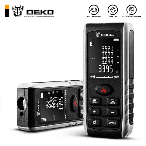DEKO LRE521 Handheld Laser Distance Meter Mini Laser Rangefinder Laser Tape Range Finder Diastimeter Measure 40M 60M 80M 100M ► Photo 1/6