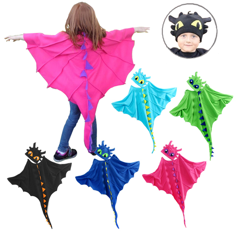 Dragon Costume Cloak with Hat Toothless Dragon Costume Cape Anime Cosplay Costumes Dinosaur Costume ► Photo 1/5