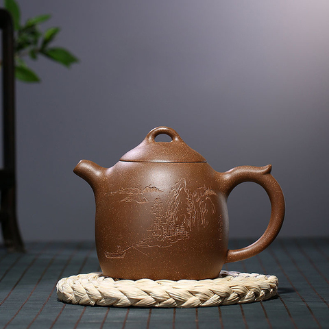 Quality Large capacity 420ml Yixing tea pot purple clay teapot Handmade kettle Raw ore Teaware Chinese Tea ceremony supplies ► Photo 1/5