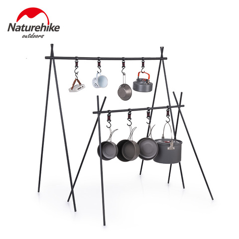 Naturehike ChenYi Camping Shelf Hanging Rack Aluminum Alloy Travel Camping Clothes Tableware Triangle Shelf Outdoor Picnic  Rack ► Photo 1/6