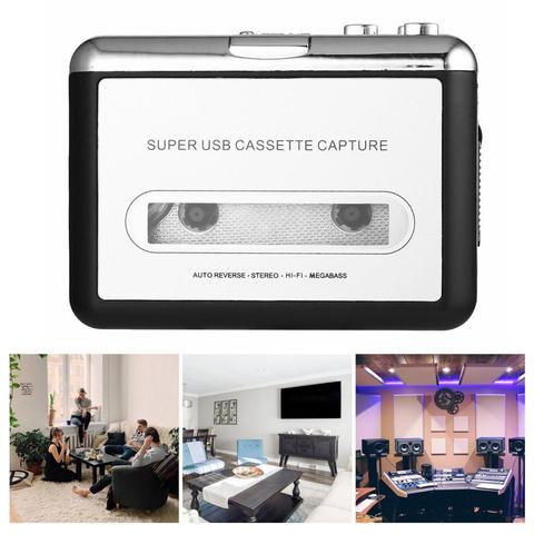 USB2.0 Portable Tape to PC Super Cassette to MP3 Audio Music CD Digital Player Converter Capture Recorder + Headphones ► Photo 1/6