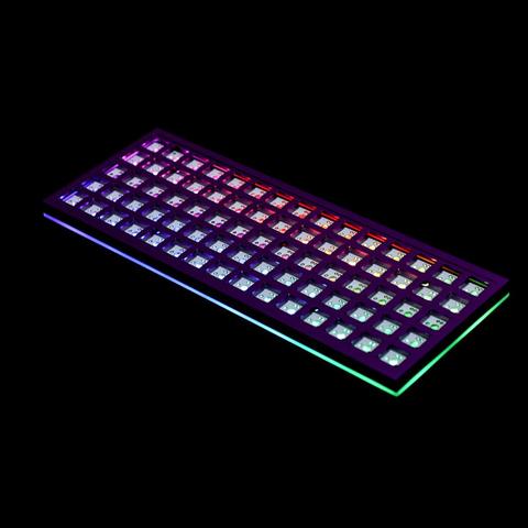 ID75 75 Keys Ortholinear Layout QMK Anodized Aluminum Case Plate hot-swappable Hot Swap Type C PCB Mechanical Keyboard Kit ► Photo 1/6