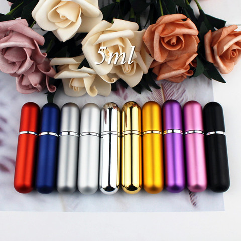 1PC 5ml 6ml Perfume Spray Bottle Portable Refillable Glass Bottle Empty Cosmetic Containers Travel Aluminum Perfume Atomizer ► Photo 1/6