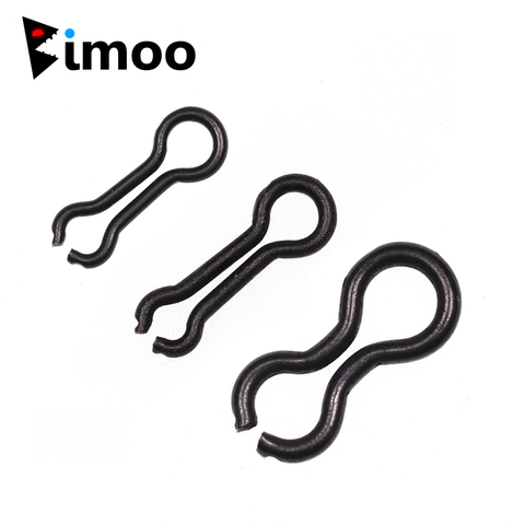 Bimoo 50/100pcs Brass Fishing Sinker Eyes Eyelets for Lead Weight Molds Splay Ring Swivel Brass Lead Snap Matt Black ► Photo 1/6