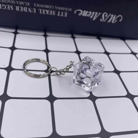 New Ice cube keychain Key Chains Key Rings Alloy Charms Gifts  Wholesale ► Photo 1/4