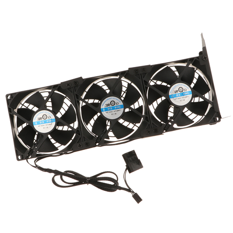 90mm Triple Cooling Fan - 3pin/IDE 4 Pin Power Supply - Graphics Card Cooler Compatible for PC Computer PCI Express Slot ► Photo 1/6