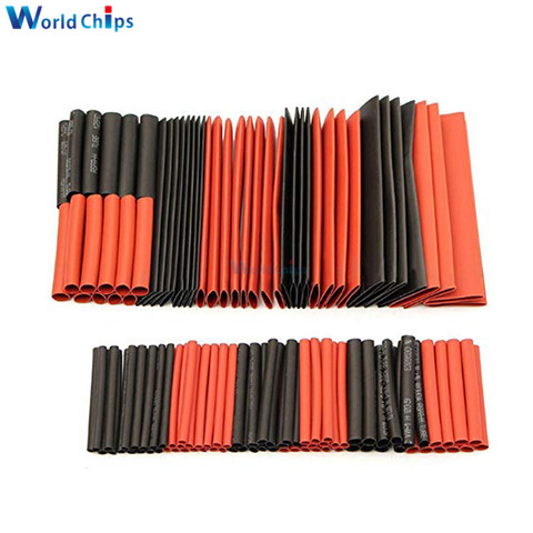 127Pcs Red Black Heat Shrink Tubing Polyolefin 2:1 Electrical Wrap Wire Cable Sleeves Insulation Shrinkable Tube Assortment Kit ► Photo 1/6