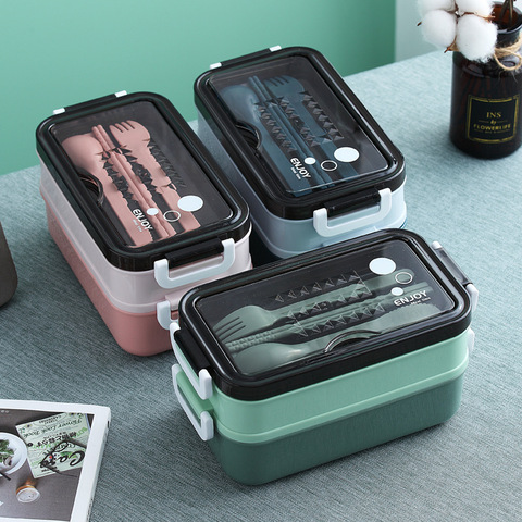 Lunch Box Bento Box for School Kids Office Worker 3layers Microwae Heating Lunch Container Food Storage Box ► Photo 1/5