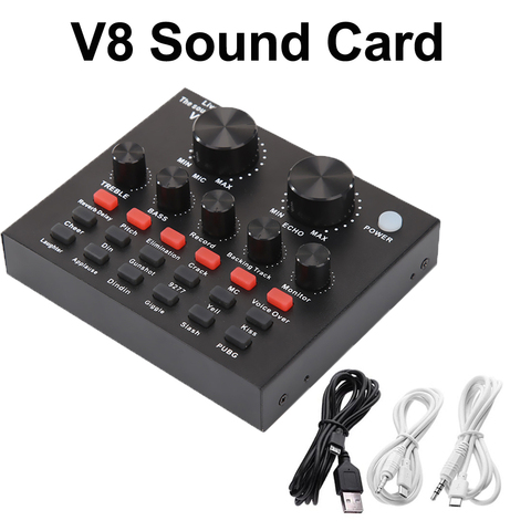 Webcast Sound Card Live Show Soundcard With Audio Interface Audio USB Headset Microphone  Personal Entertainment Streamer ► Photo 1/6
