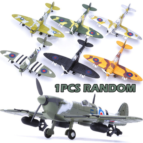1Pcs Random 22*18CM Assemble Fighter Model Toys Building Tool Sets Aircraft Diecast 1/48 Scale War-II Spitfire Gift for Boy ► Photo 1/5
