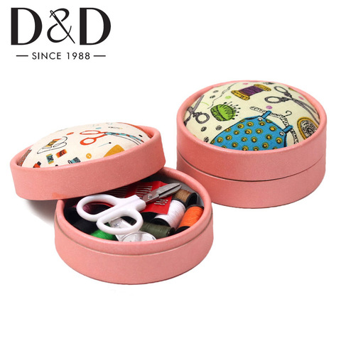 Portable Home Travel Sewing Kits Box Sewing Pattern Fabric Pincushion Needle Threader Threads Sewing Scissors Sewing Tools ► Photo 1/6