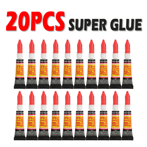 20pcs Liquid Super Glue Wood Rubber Metal Glass Cyanoacrylate Adhesive Stationery Store Nail Gel 502 Instant Strong Bond Leather ► Photo 1/5