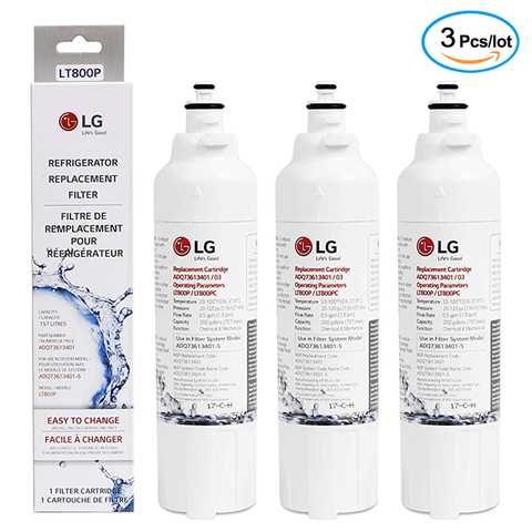 Replace LG LT800P ADQ73613401 refrigerator filter element, suitable for LG GF-5D712SL GF-AD701SL 3 packs ► Photo 1/6