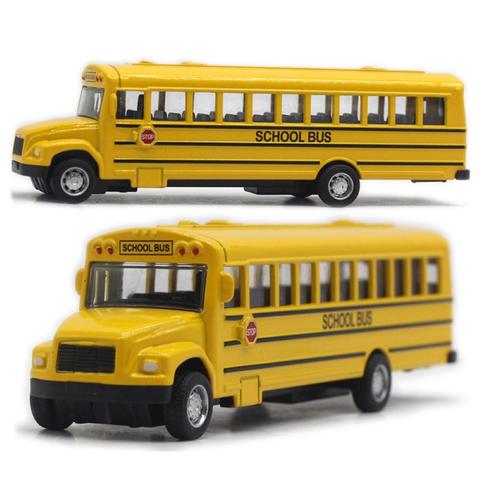 Alloy Pull Back School Bus Model Collection Vehicle Children Car Interactive Toy Decor Gift ► Photo 1/6