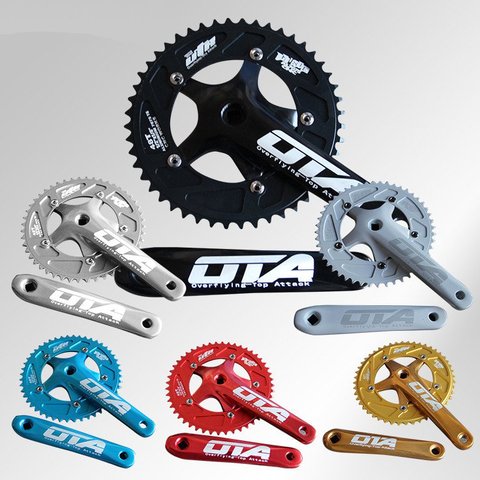 OTA Single Speed /Fixed gear/Fixie /Track Bike Crankset Alloy CNC Chain-rings 48T ► Photo 1/6