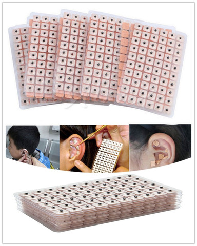 Hot! 600Pcs Disposable Ear Press Seeds Vaccaria  Bean Ears Stickers Acupoint Massage Ear Massage Stickers Ear Care ► Photo 1/6