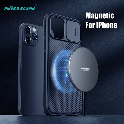 Magnetic Case For iPhone 12 Pro Max Nillkin CamShield Slide Camera Protect Privacy Back Cover for iPhone 12 Case 6.1‘’ ► Photo 1/6