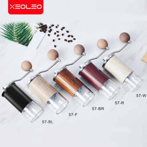 XEOLEO Portable Coffee grinder Aluminum Manual Coffee miller Conical Coffee milling machine 57mm Espresso maker ► Photo 1/6