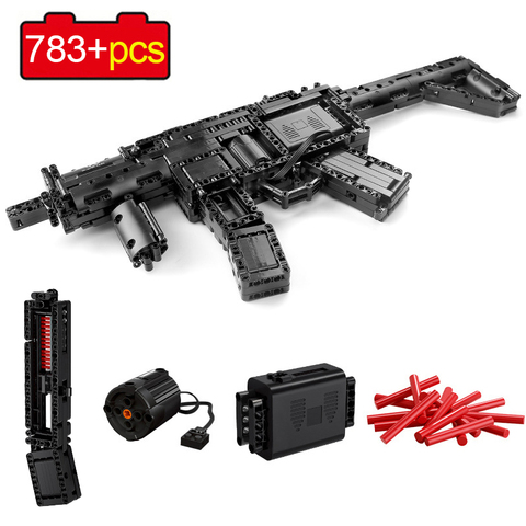 WW2 Military Series Rifle Gun K98 MP5 QBZ95 M4 Desert Eagle Weapon Building Blocks Pistol Machine Can Shoot Bullet Bricks Toys ► Photo 1/6