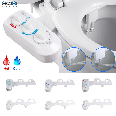 SOOSI Toilet Seat Bidet Attachment Bathroom Sprayer Self-Cleaning Nozzle Fresh Water spray Muslim Shattaf  Wash Ass easy install ► Photo 1/6