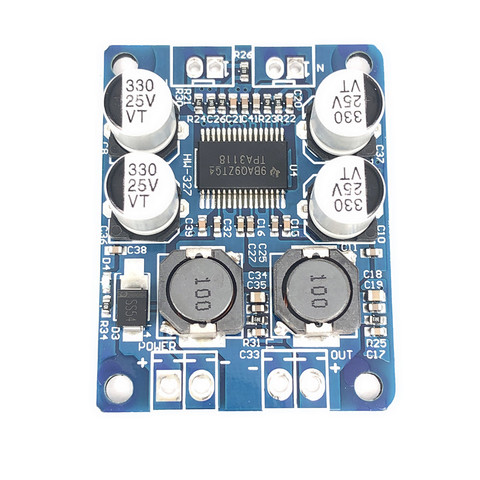 1pcs TPA3118 PBTL mono digital amplifier board 1X60W 12V 24V POWER AMP ► Photo 1/6