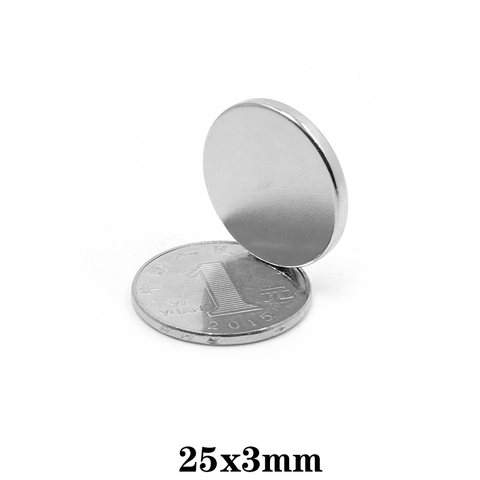 2~100pcs 25x3 mm N35 Round Magnets 25mm*3mm Neodymium Magnet disc 25x3mm Permanent NdFeB Super Strong Powerful Magnetic 25*3 mm ► Photo 1/6