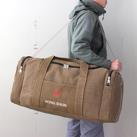 Canvas Men Travel Bags Large Capacity Travel Duffel Hand Luggage Bag Multifunction Weekend Bag Sac de XA243K ► Photo 1/6