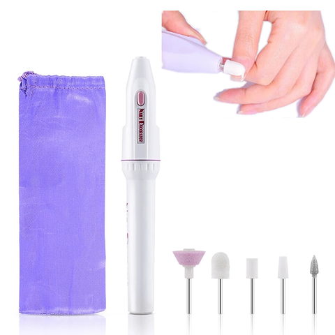 Portable Electric Nail Drill Machine Kit Manicure Drill Nail Art Pen File Nail Tools Grinding Burnishing Polisher Pedicure Kit ► Photo 1/6