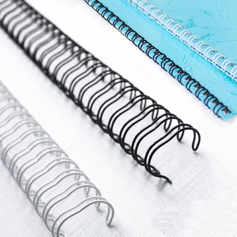 20Pcs/Lot 6.4/7.9mm Steel Iron Double Loop Binding Machine Binder Wire Calendar For Loose-Leaf Notebook Office Equipment Practic ► Photo 1/6