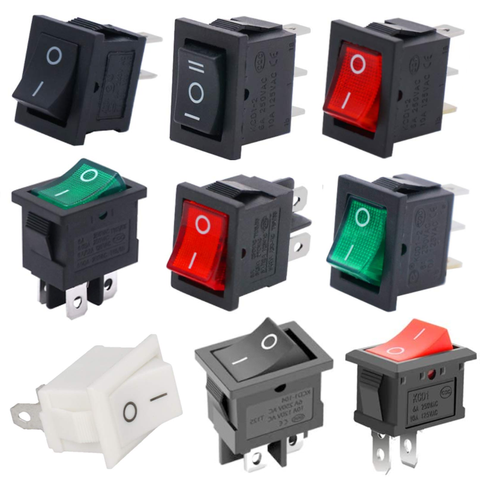 5PCS KCD1 21*15mm Rocker Boat Switch 6A/250V 10A/125V AC 6/4/3/2 PIN Snap-in SPST ON OFF IN ON OFF IN Rocker Position Switch ► Photo 1/6