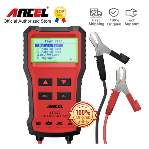 ANCEL BST100 Car Battery Tester 12V Charger Analyzer 2000CCA Cranking Voltage Test Charging Cricut Load Tools Car Battery Tester ► Photo 1/6