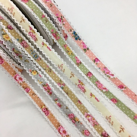 5Y 1.5- 2.5cm Flower Embossed Floral Ribbon For Handmade Craft Easter Marriage Christmas Wedding Party Deco Gift Packing ► Photo 1/6