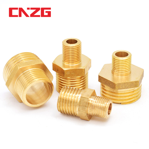 Brass Pipe Hex Nipple Fitting Quick Coupler Adapter 1/8  1/4  3/8  1/2  3/4  1 BSP Male to Male  Thread Water Oil  Gas Connector ► Photo 1/6