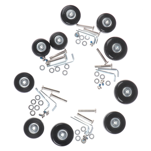 1Set Luggage Wheel Suitcase Replacement Wheels Black with Screw 5Sizes Axles Repair Rubber Travel Luggage Wheel ► Photo 1/6