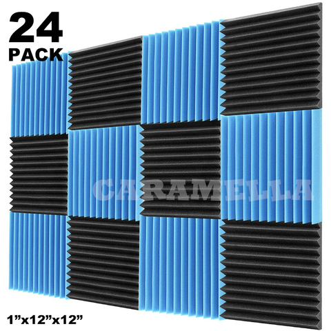 24PCS 300x300x25mm Studio Acoustic Foam Sound Foam Sound Proofing Protective Sponge Soundproof Absorption Treatment Panel ► Photo 1/6