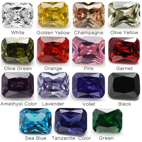 1PCS Per Colors Total 15pcs Size 4x6mm ~ 10x12mm Octangle Shape Loose Cubic Zirconia Stone ► Photo 1/6