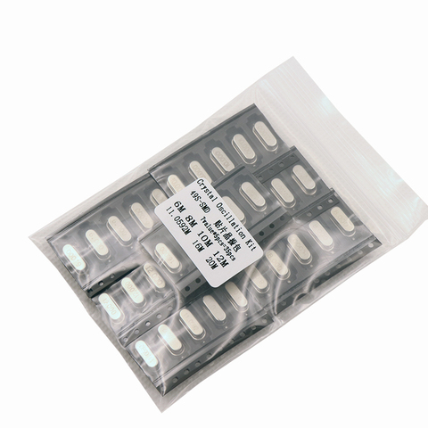 49S-SMD 35PCS/Lot SMD Crystals 6Mhz 8Mhz 10Mhz 12Mhz 16Mhz 20Mhz 11.0592Mhz Mhz 49SMD Crystal Oscillator Kit 7 kinds* 5pcs=35pcs ► Photo 1/6