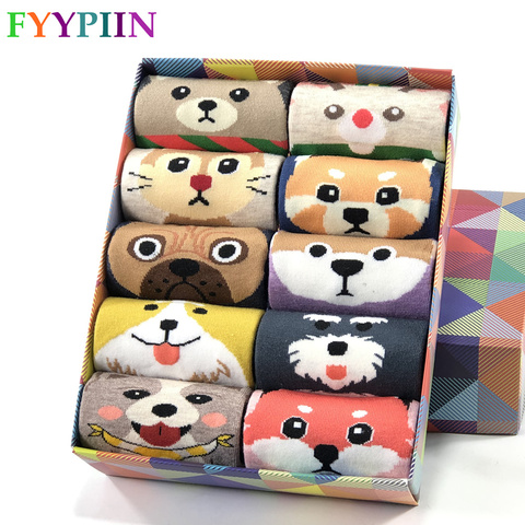 Women Socks Hot Sale  2022 New Socks  Ladies Cartoon Pug Cute Pattern Cotton  Gift Funny Socks Women ► Photo 1/6