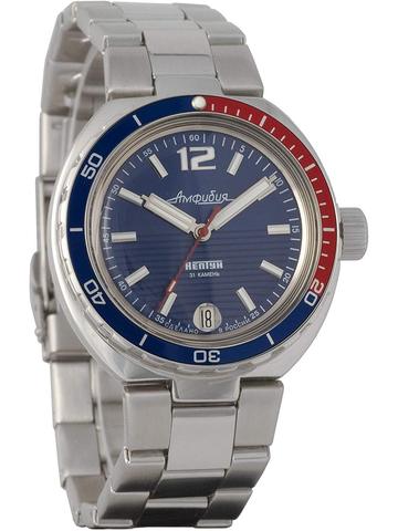 Vostok Amphibian Neptune 960759 Russian mechanical Mens Automatic Watch dark blue dial Pepsi ► Photo 1/3