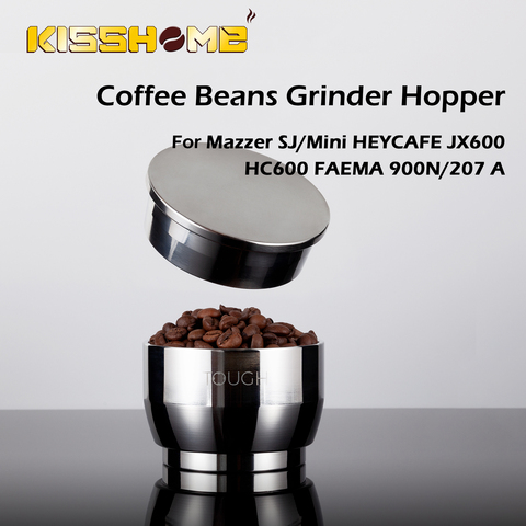 Stainless Steel Coffee Beans Grinder Hopper For Mazzer SJ/Mini HEYCAFE JX600/HC600 FAEMA 900N/207 Household Coffee Accessories ► Photo 1/6