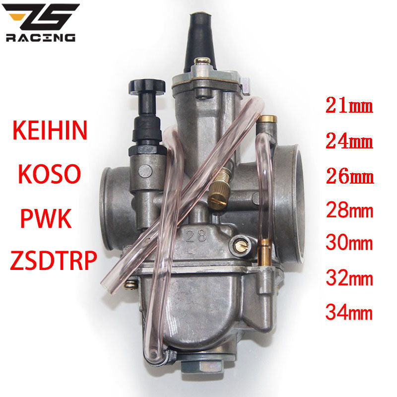 ZSDTRP-Carburateur de moto Keihin Koso PWK, 21mm, 24mm, 26mm, 28mm